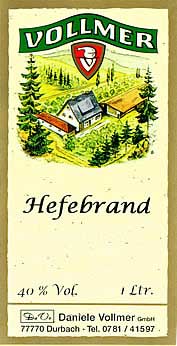 Etikett Weinhefe-Branntwein