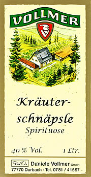 Etikett Kräuterschnaps