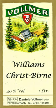 Etikett Williams Christ-Birne