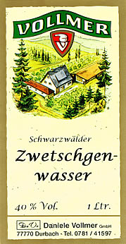 Etikett Zwetschgenwasser